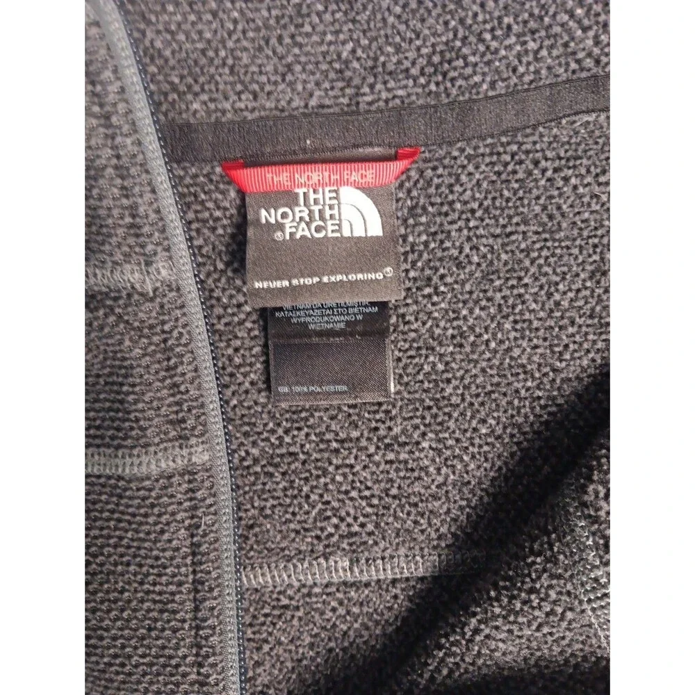 The North Face Gray Textured Cap Rock 1/4 Zip Fleece Sweater Size XL